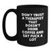 Funny Therapist Gifts from Friends for Men Women, Christmas Unique Black Coffee Mug Don't Trust A Therapist That Doesn't Drink Coffee And Say F--k A Lot - Main
