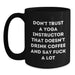 Funny Yoga Instructor Gifts for Christmas - Black Coffee Mug with Don't Trust A Yoga Instructor That Doesn't Drink Coffee And Say 'F--k A Lot' - Main