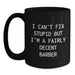 Funny Barber Gifts for Men, Unique Black Coffee Mug for Barber Enthusiasts - Gifts from Friends, Gift for Barber - Main