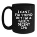 CPA Gifts Funny Quote Black Coffee Mug for Men from Friends and Family, 11oz or 15oz Microwave Dishwasher Safe - Main