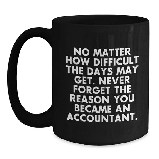 Funny Accountant Gifts from Friends for Christmas - Never Forget the Reason You Became an Accountant Black Coffee Mug - Main