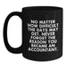 Funny Accountant Gifts from Friends for Christmas - Never Forget the Reason You Became an Accountant Black Coffee Mug - Main