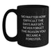 Funny Inspirational Gifts from Men for Forester Christmas Unique Black Coffee Mug - Main
