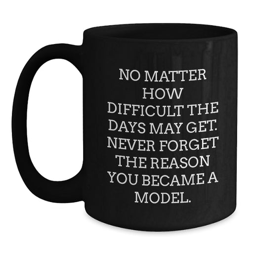 Funny Model Gifts from Friends, Unique Valentine's Unique Gifts for Model Lovers, Inspirational Model Black Coffee Mug - Main