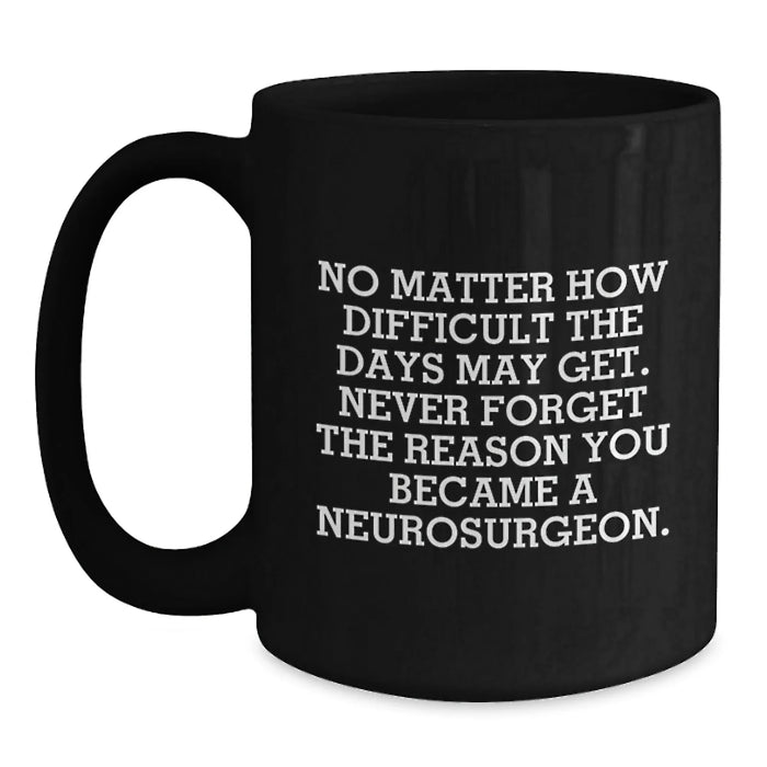 Funny Neurosurgeon Gifts for Birthday, Inspirational Quote Black Coffee Mug from Friends, Unique Birthday Unique Gifts for Neurosurgeon Men, Funny Coffee Lovers Mug - Main