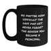Inspirational Principal Gifts for Men from Family - 'No Matter How Difficult' Funny Black Coffee Mug - Main