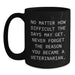 Funny Veterinarian Gifts for Men, Women, and Friends - Veterinary Motivational Quote Black Coffee Mug, Birthday Unique Gifts from Family, Coworkers, or Friends - Main