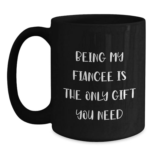 Funny Black Coffee Mugs for Fiancee, Gifts from Men, Unique Valentine's Unique Gifts for Women - Main