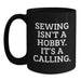 Funny Sewing Quotes Black Coffee Mug Gifts from Friends for Sewing Enthusiasts, Black Coffee Lover, Christmas Unique Gifts - Main