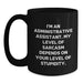 Funny Administrative Assistant Black Coffee Mugs Gifts for Men Women Friends Coworkers Family - Office Humor Valentine's Unique Items - Main