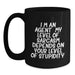 Funny Agent Quotes Black Coffee Mug Gifts from Friends for Agent Men Women - Main