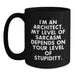 Funny Architect Gifts from Men to Fathers for Father's Day - Architect Sarcasm Black Coffee Mug - Main