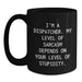 Funny Dispatcher Sayings Gifts from Men to Dispatcher Friends on Mother's Day Unique Black Coffee Mug - Main
