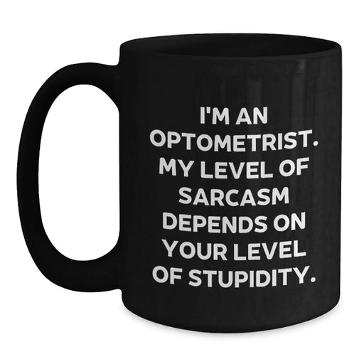 Funny Optometrist Gifts from Men for Sweetheart - Black Coffee Mug for Valentine's Unique - Main