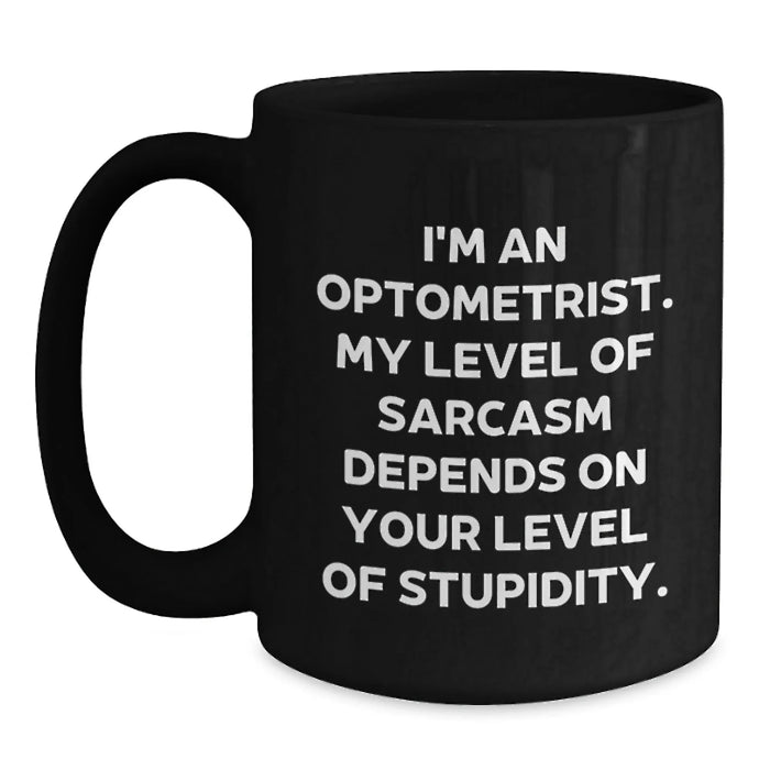 Funny Optometrist Gifts from Men for Sweetheart - Black Coffee Mug for Valentine's Unique - Main