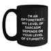 Funny Optometrist Gifts from Men for Sweetheart - Black Coffee Mug for Valentine's Unique - Main