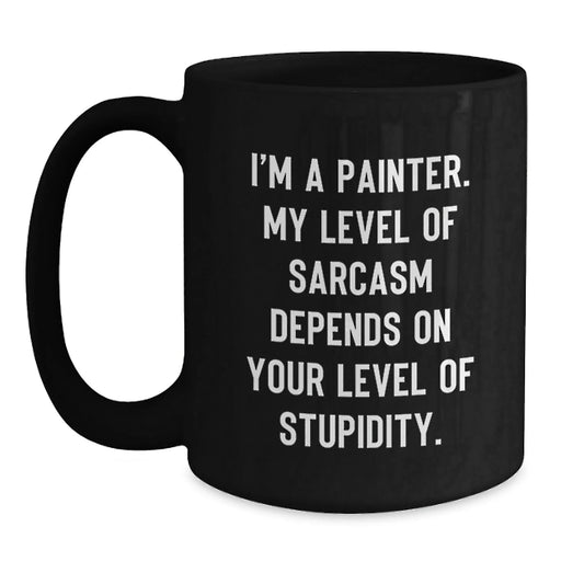 Funny Painter Gifts from Friends to Painter, Valentine's Unique Gifts for Painter, Black Coffee Mug for Painter - Main