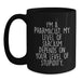 Funny Pharmacist Gifts for Father's Day, Black Coffee Mug, 'I'm A Pharmacist. My Level Of Sarcasm Depends On Your Level Of Stupidity.' Gifts from Friends, Family, Coworkers for Men - Main