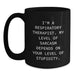 Fun Sarcasm Respiratory Therapist Gifts for Valentine's - Black Coffee Mug from Friends and Family - Main