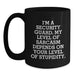 Funny Security Guard Black Coffee Mugs - Gifts from Men, Coworkers, Family - Security Guard Humor, Father's Day Unique Gifts for Security Guard - Main
