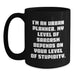 Funny Sarcasm Urban Planner Gifts from Dad to Mom, Mother's Day Unique Coffee Mug for Men, Women and Coworkers - 'I'm An Urban Planner. My Level Of Sarcasm Depends On Your Level Of Stupidity.' - Main