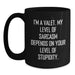 Funny Valet Gifts for Him Black Coffee Mug - Unique Birthday Unique Gifts from Friends - Main