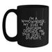 Funny Woodworker Gifts from Men to Friends or Family - Black Coffee Mug I'm A Woodworker My Level Of Sarcasm Depends On Your Level Of Stupidity Christmas Unique - Main