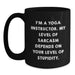 Funny Yoga Instructor Mug Gifts for Yoga Instructor Friends - Gifts from Men with Sarcasm Humor, Perfect Black Coffee Mug for Yoga Enthusiasts, Christmas Unique Gifts - Main