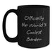 Funny Banker Gifts for Him - Officially The World's Coolest Banker Black Coffee Mug, 11oz or 15oz - Main
