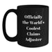 Funny Claims Adjuster Gifts for Men, Officially The World's Coolest Claims Adjuster, Black Coffee Mug for Graduation Unique Gifts from Friends - Main