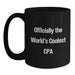 Funny CPA Gifts, Unique Black Coffee Mug for Men, Officially The World's Coolest Cpa Quote, Gifts from Family for Father's Day - Main