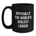 Funny Logger Gifts for Men, World's Coolest Logger Valentine's Unique Mugs, Black Coffee Mugs from Him - Main