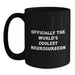 Funny Neurosurgeon Gifts from Men for Christmas Unique Black Coffee Mug - Officially The World's Coolest Neurosurgeon Quote - Main