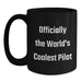 Funny Pilot Gifts from Friends, Black Coffee Mug for Pilot, Graduation Unique Gifts for Men - Main
