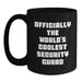 Funny Security Guard Gifts for Men - Officially The World's Coolest Security Guard Black Coffee Mug, Father's Day Unique Gifts from Friends to Family - Main