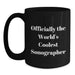 Funny Sonographer Birthday Unique Gifts, Gifts from Friends for Sonographer, Officially the World's Coolest Sonographer Black Coffee Mug - Main