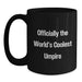 Funny Umpire Gifts for Him from Friends, Unique Valentine's Unique Gifts for Umpire Lovers, Black Coffee Mug with Officially The World's Coolest Umpire Quote - Main