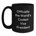 Funny Vice President Gifts for Valentine's, Officially The World's Coolest Vice President Black Coffee Mugs from Friends - Main