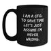 Funny CFO Birthday Unique Gifts from Friends to Men Gifts for CFO Black Coffee Mug I Am A Cfo. - Main