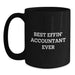Funny Accountant Gifts for Men, Black Coffee Mug 'Best Effin' Accountant Ever' with Christmas Unique Ideas, Gifts from Family, Friends, Coworkers, Great for Accountants - Main