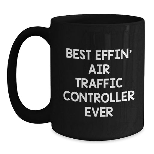 Air Traffic Controller Gifts from Men to Coworkers, Funny Black Coffee Mug for Christmas Unique Presents - Main