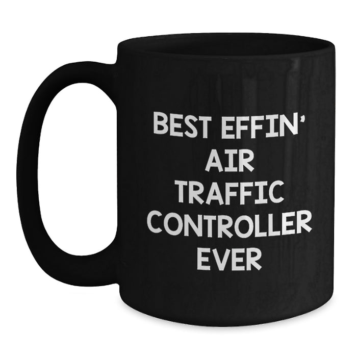 Air Traffic Controller Gifts from Men to Coworkers, Funny Black Coffee Mug for Christmas Unique Presents - Main