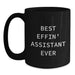Funny Assistant Gifts for Men - Best Effin' Assistant Ever Black Coffee Mug, Birthday Unique Gifts from Friends - Main