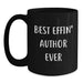 Funny Author Gifts for Men - Best Effin' Author Ever Black Coffee Mug, Perfect Unique Christmas Unique Gifts from Friends to Author Enthusiasts - Main
