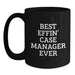 Funny Case Manager Gifts for Case Managers Black Coffee Mug Best Effin' Inspirational Mugs from Friends and Family - Main