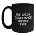 Funny Compliance Officer Gifts from Friends Black Coffee Mugs - Best Effin' Compliance Officer Ever Valentine's Unique - Main