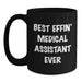 Funny Medical Assistant Gifts for Valentine's, Black Coffee Mug for Medical Assistant 'Best Effin' Ever' Lovers - Main