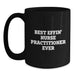 Funny Nurse Practitioner Gifts from Friends to Men and Women - Best Effin' Nurse Practitioner Ever Black Ceramic Coffee Mugs for Christmas Unique Presents - Main