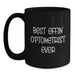 Funny Optometrist Mugs Gifts for Optometrists, Best Effin' Optometrist Ever Black Coffee Mug, Birthday Unique - Main