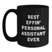 Funny Personal Assistant Gifts for Dad - Best Effin' Personal Assistant Ever Black Coffee Mug, Great Unique Father's Day Ideas - Main